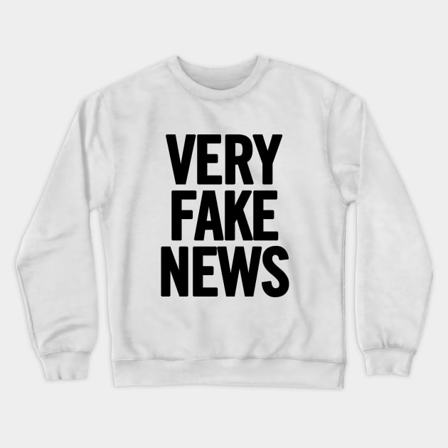 Very Fake News Crewneck Sweatshirt by sergiovarela